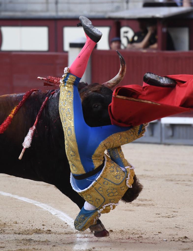 Cogida de Román. Madrid, domingo 9 de junio de 2019