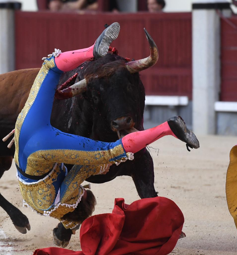Cogida de Román. Madrid, domingo 9 de junio de 2019