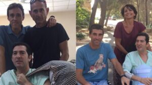 Cañada ha recibido la visita de sus compañeros Vicente Yángüez "El Chano" -a la derecha-, César Fernández y Miguel Ángel García -a la izquierda-.