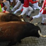 Pamplona, sábado 13 de julio de 2019. Encierro con toros de La Palmosilla