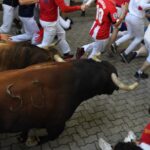 Pamplona, sábado 13 de julio de 2019. Encierro con toros de La Palmosilla
