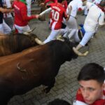 Pamplona, sábado 13 de julio de 2019. Encierro con toros de La Palmosilla