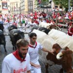 Pamplona, domingo 14 de julio de 2019. Encierro con toros de Miura