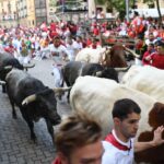 Pamplona, domingo 14 de julio de 2019. Encierro con toros de Miura