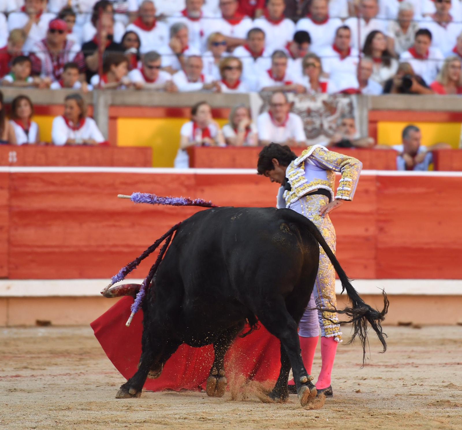 Pamplona. Miércoles 10 de julio de 2019. Feria de San Fermín. Toros de Jandilla y Vegahermosa para Diego Urdiales, Sebastián Castella y Roca Rey