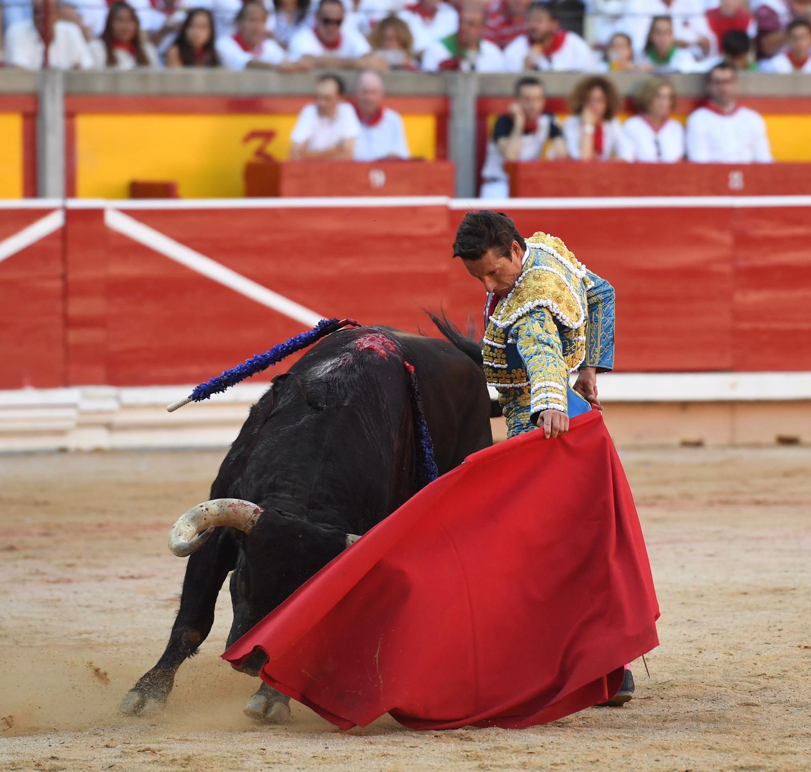Pamplona. Miércoles 10 de julio de 2019. Feria de San Fermín. Toros de Jandilla y Vegahermosa para Diego Urdiales, Sebastián Castella y Roca Rey