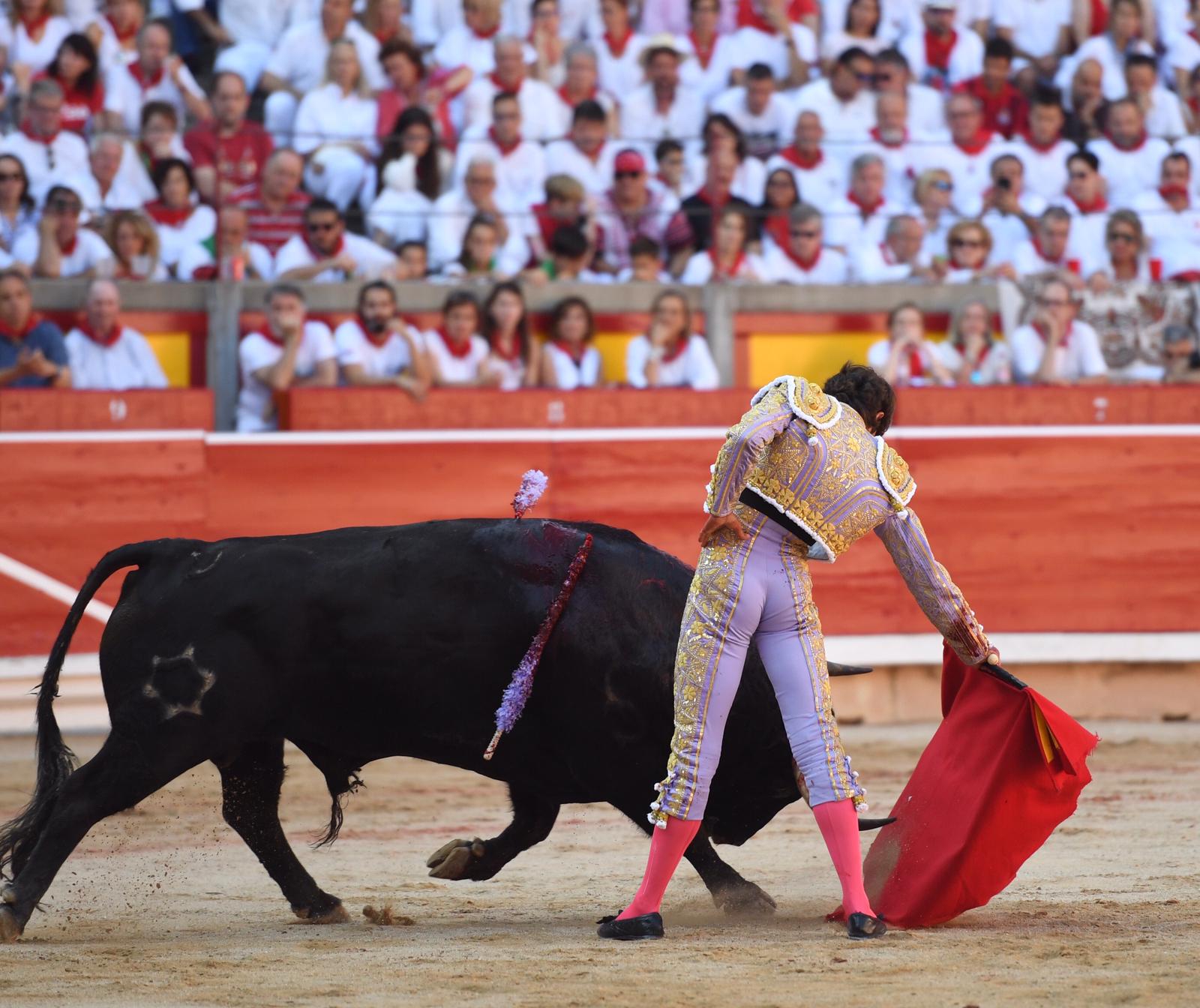 Pamplona. Miércoles 10 de julio de 2019. Feria de San Fermín. Toros de Jandilla y Vegahermosa para Diego Urdiales, Sebastián Castella y Roca Rey