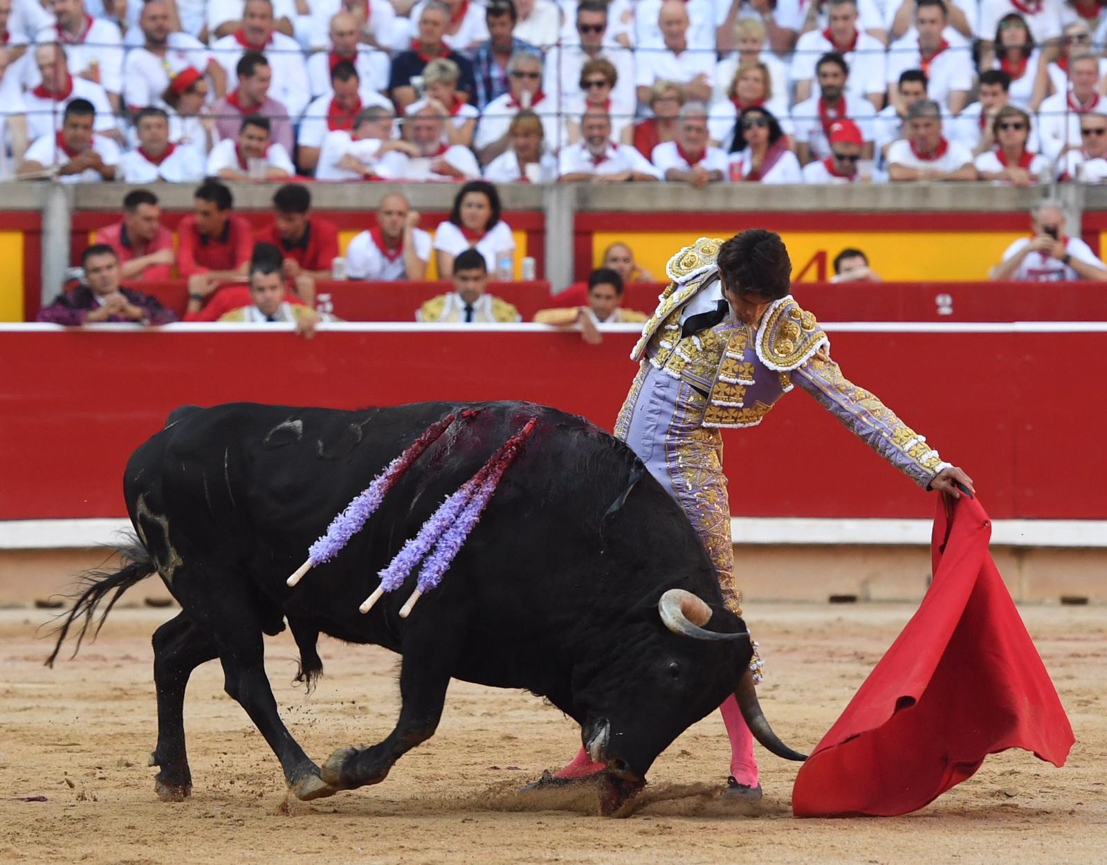 Pamplona. Miércoles 10 de julio de 2019. Feria de San Fermín. Toros de Jandilla y Vegahermosa para Diego Urdiales, Sebastián Castella y Roca Rey
