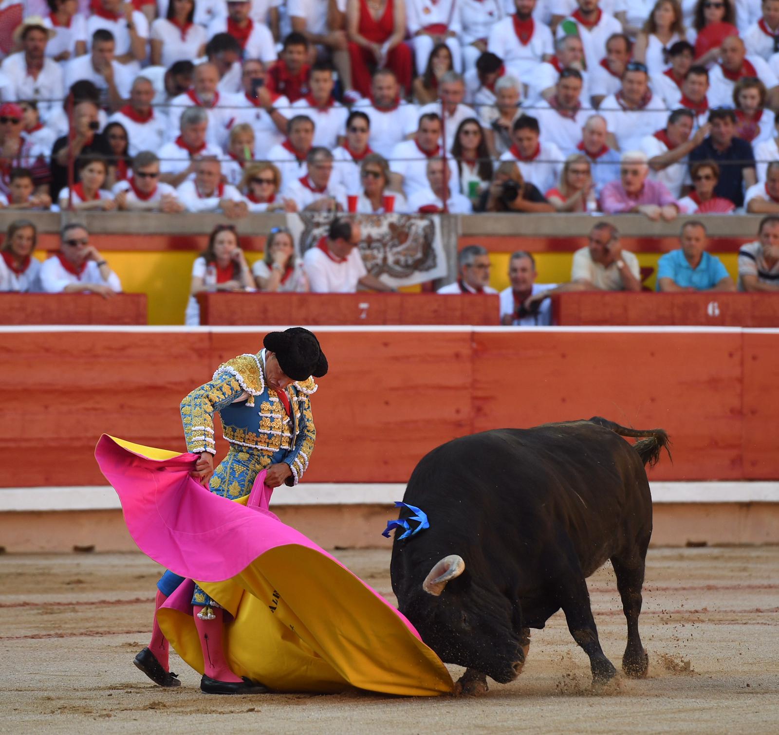 Pamplona. Miércoles 10 de julio de 2019. Feria de San Fermín. Toros de Jandilla y Vegahermosa para Diego Urdiales, Sebastián Castella y Roca Rey