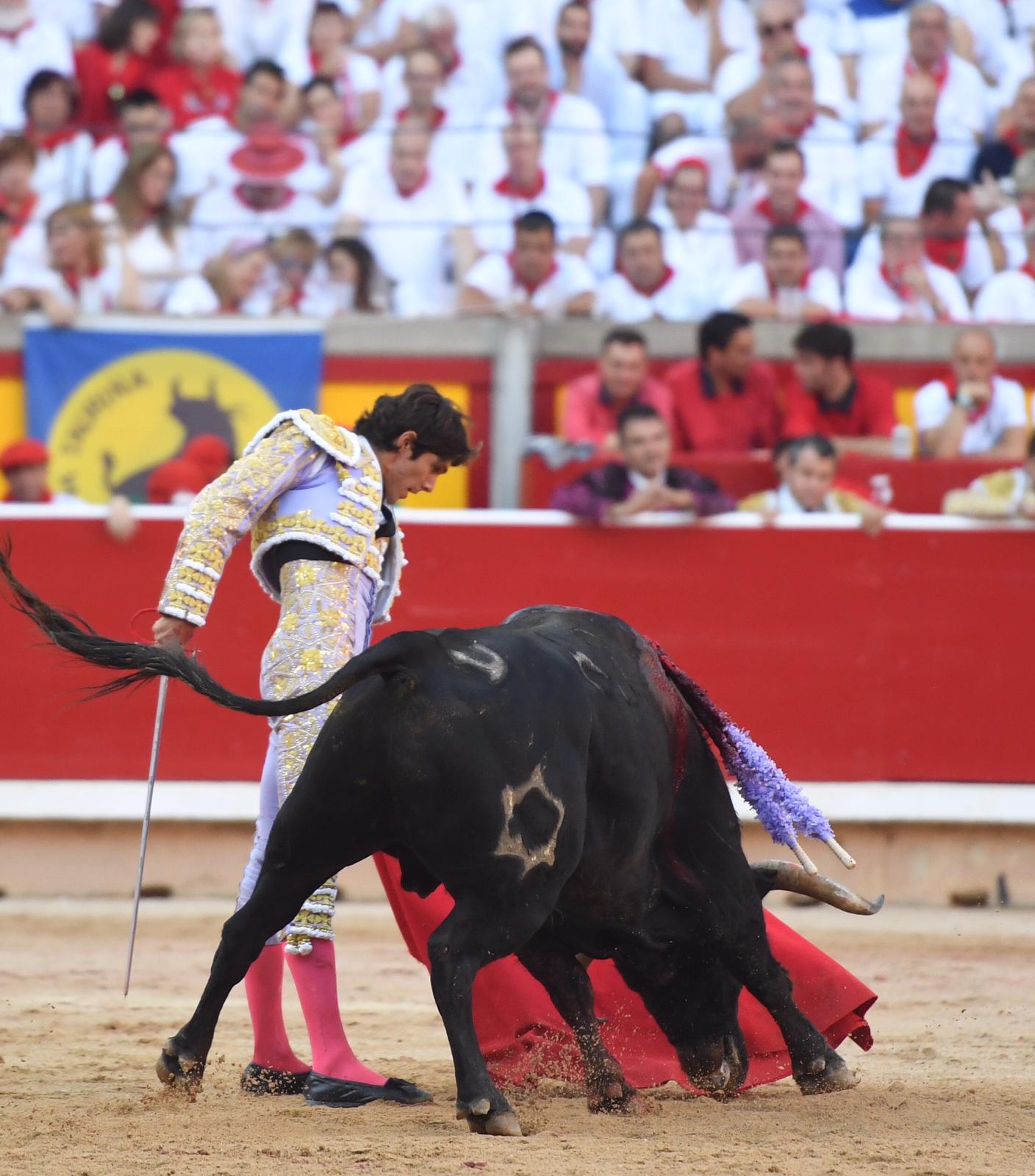 Pamplona. Miércoles 10 de julio de 2019. Feria de San Fermín. Toros de Jandilla y Vegahermosa para Diego Urdiales, Sebastián Castella y Roca Rey