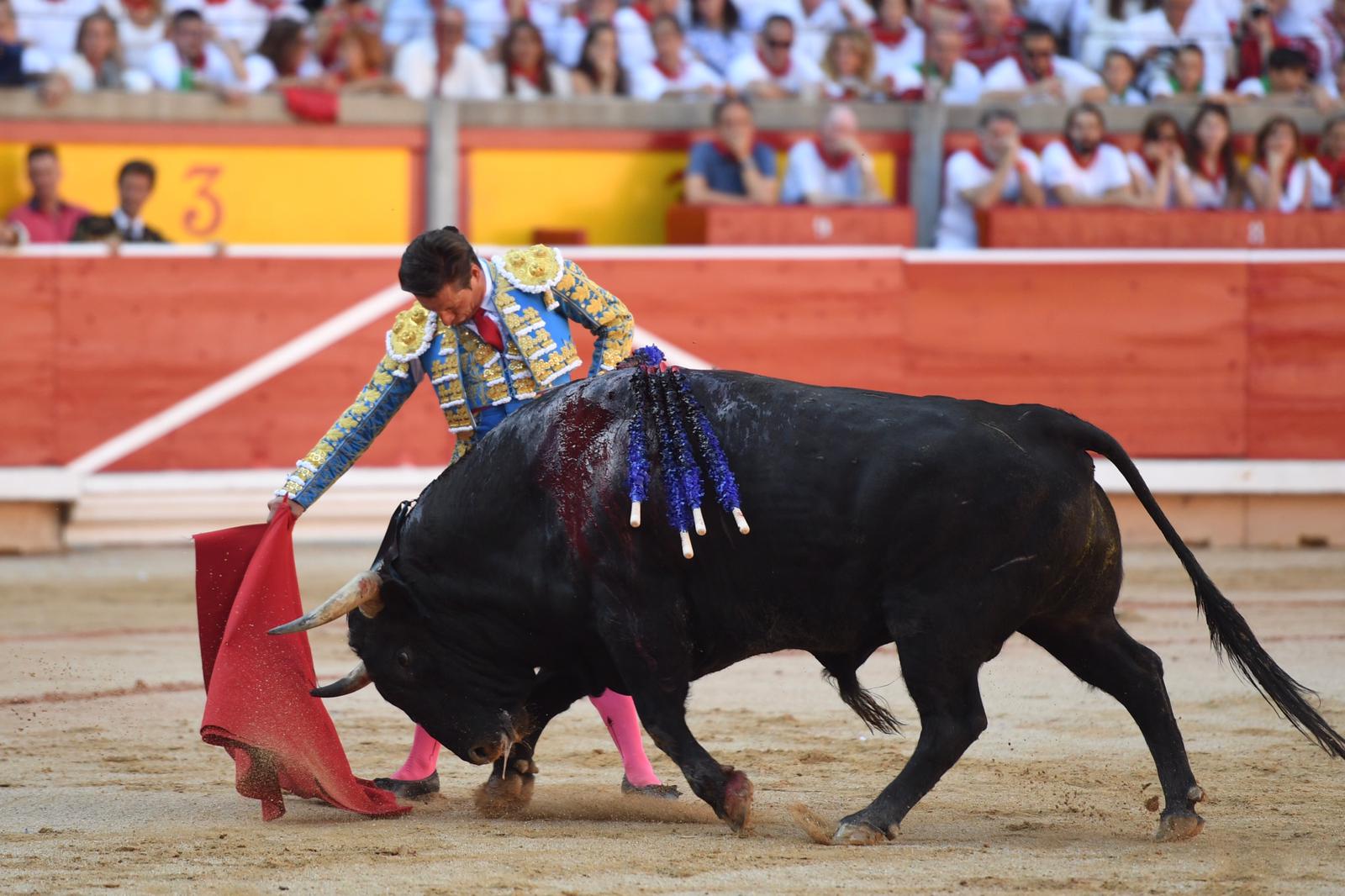 Pamplona. Miércoles 10 de julio de 2019. Feria de San Fermín. Toros de Jandilla y Vegahermosa para Diego Urdiales, Sebastián Castella y Roca Rey