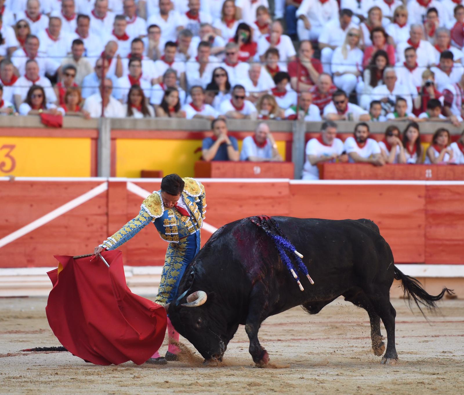 Pamplona. Miércoles 10 de julio de 2019. Feria de San Fermín. Toros de Jandilla y Vegahermosa para Diego Urdiales, Sebastián Castella y Roca Rey