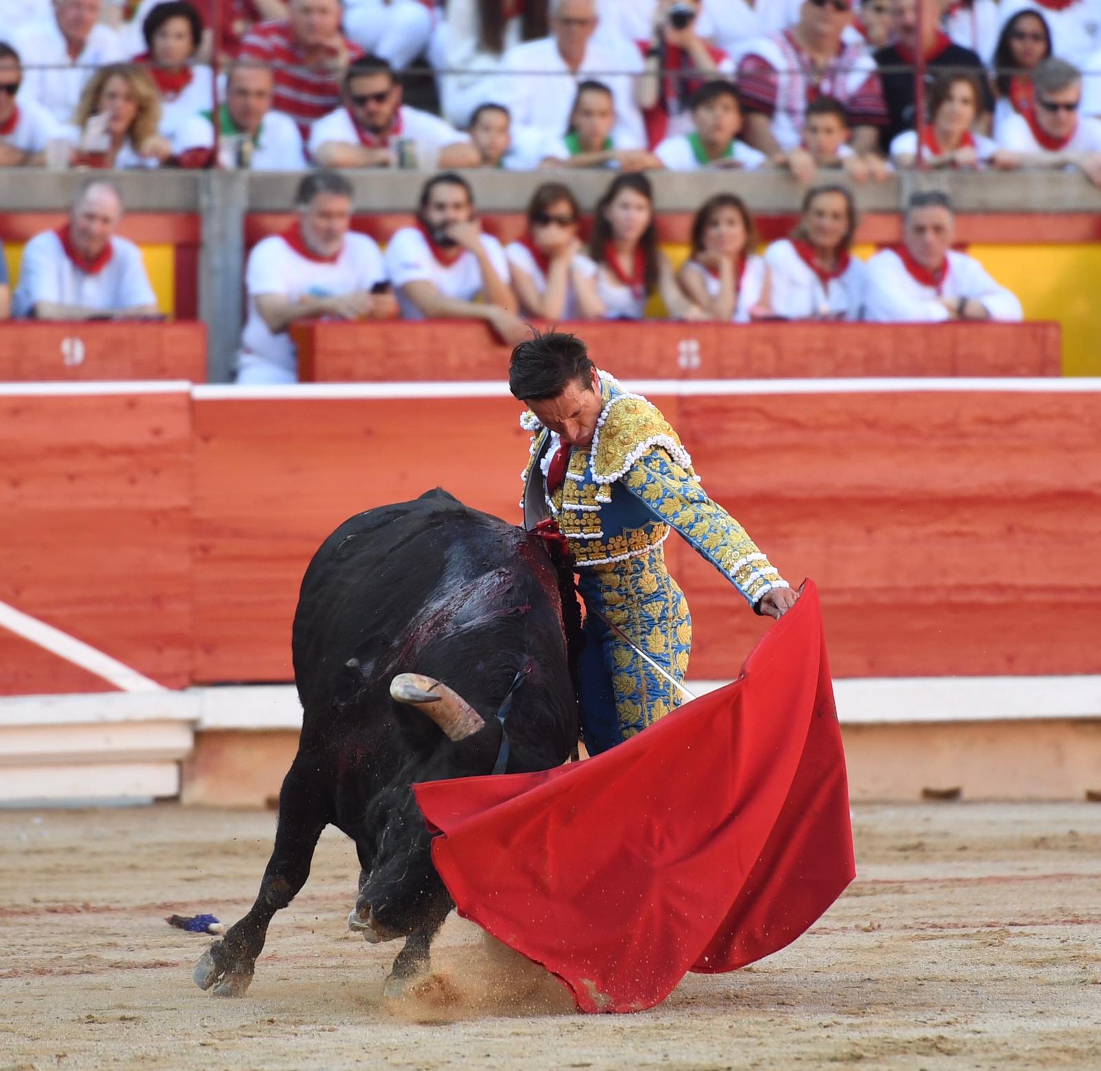 Pamplona. Miércoles 10 de julio de 2019. Feria de San Fermín. Toros de Jandilla y Vegahermosa para Diego Urdiales, Sebastián Castella y Roca Rey