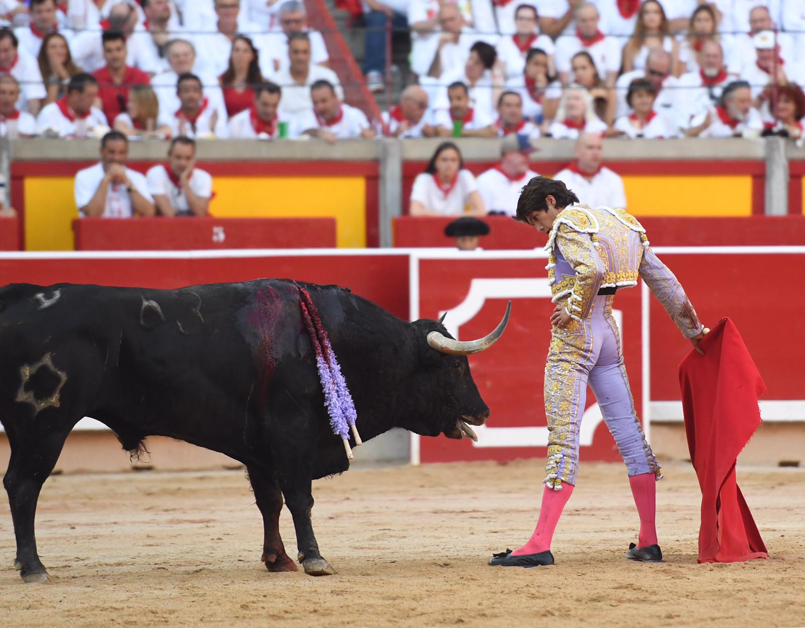 Pamplona. Miércoles 10 de julio de 2019. Feria de San Fermín. Toros de Jandilla y Vegahermosa para Diego Urdiales, Sebastián Castella y Roca Rey