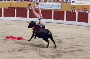 Maxime Solera entrando a matar sin muleta en Ceret
