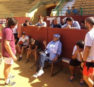 Rafael de Paula con los aficionados prácticos