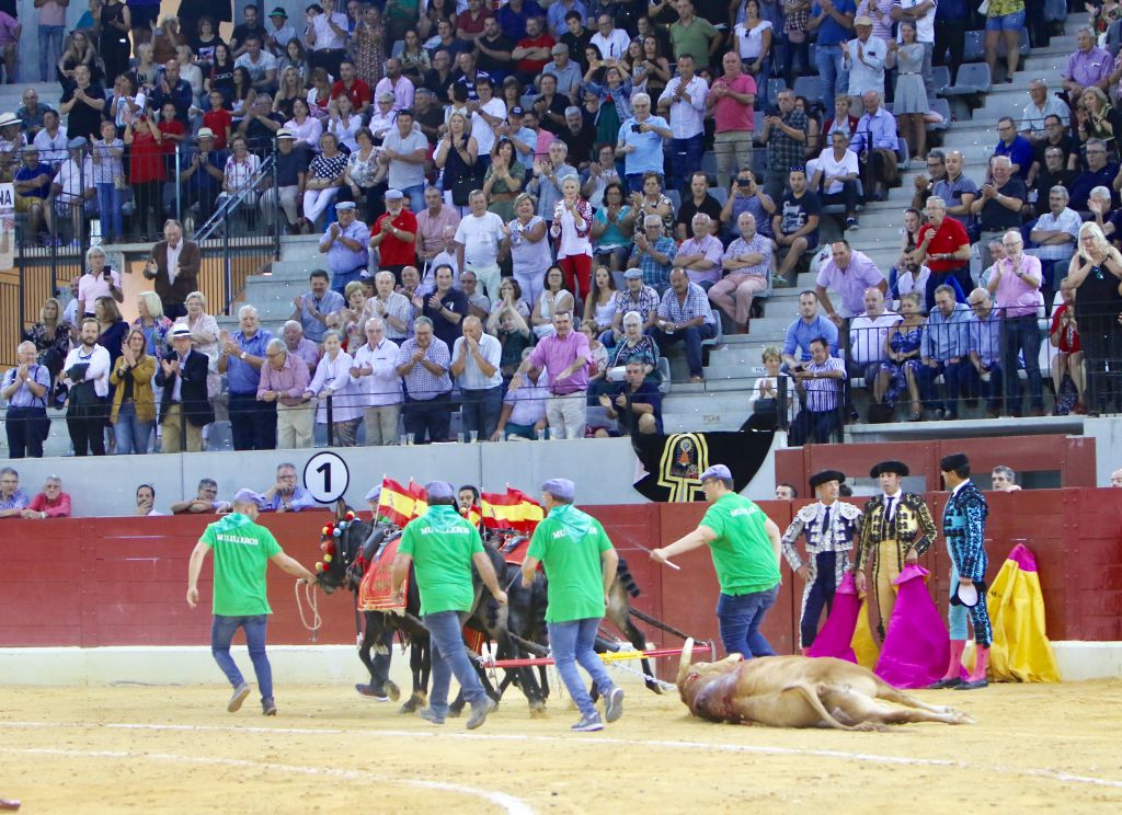 Villena (Alicante), 7 de septiembre de 2019. Toros de Alcurrucén para El Fandi, José María Manzanares y Francisco José Palazón.