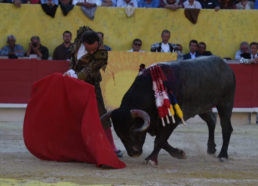 Arles (Francia), 7 de septiembre. Toros de distintas ganaderías para Enrique Ponce y Juan Bautista