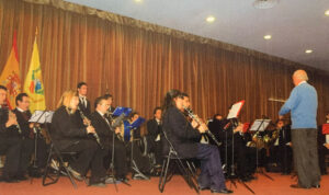 Enrique Ros, el día del estreno del pasodoble "Vicente Ruiz El Soro".