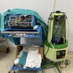 Respiradores y material sanitario de la plaza de toros de Bilbao