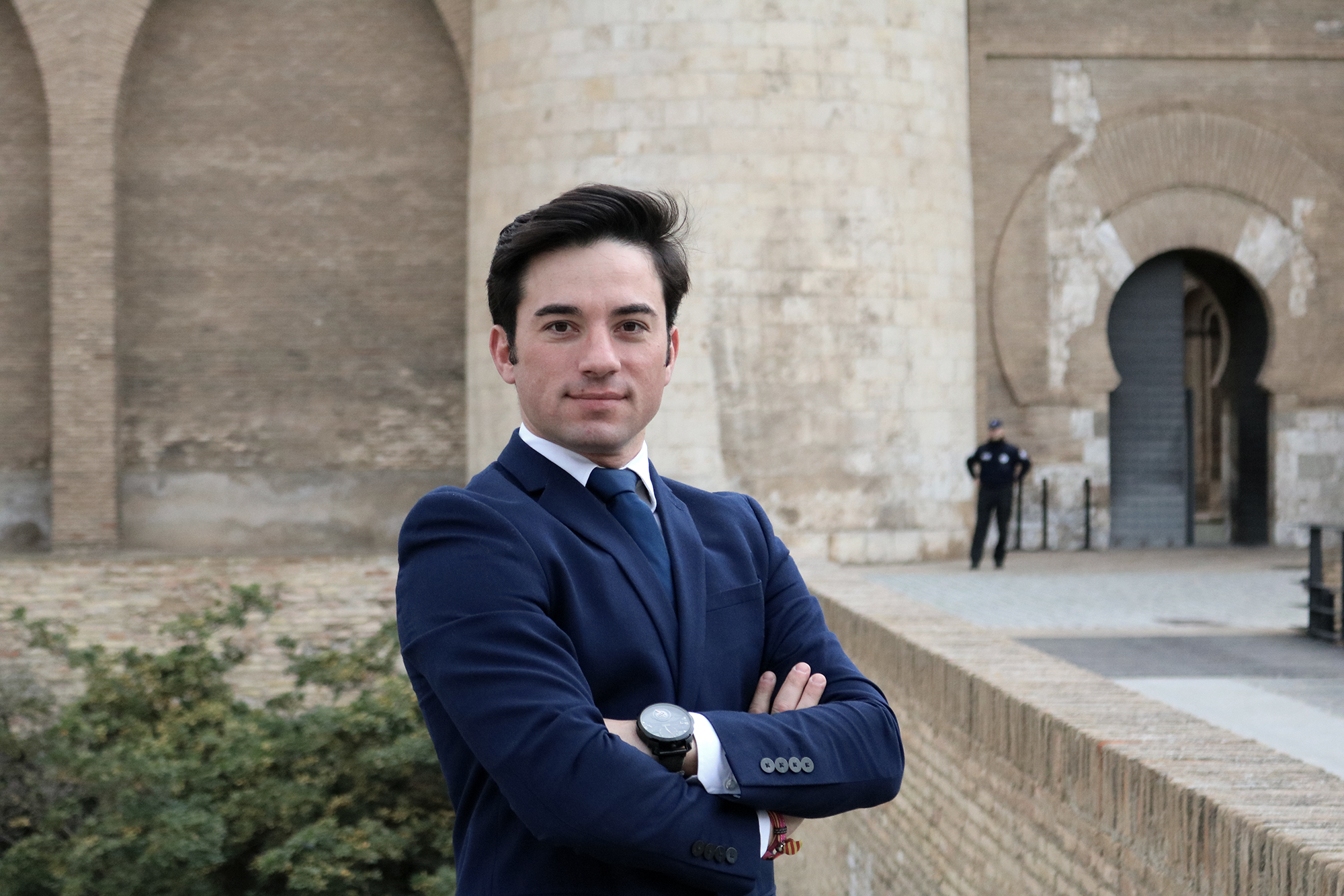 Imanol Sánchez, imagen de una campaña solidaria en Zaragoza