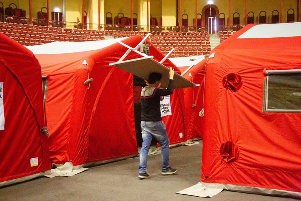 Campo Pequeno se convierte en un hospital de campaña