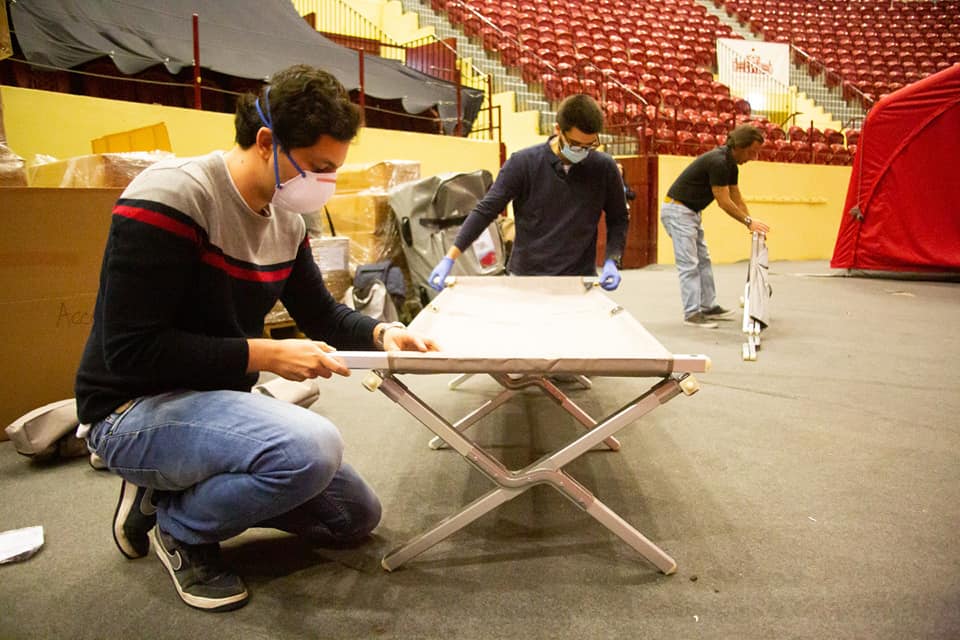 Campo Pequeno se convierte en un hospital de campaña