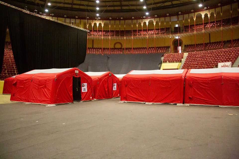 Campo Pequeno se convierte en un hospital de campaña