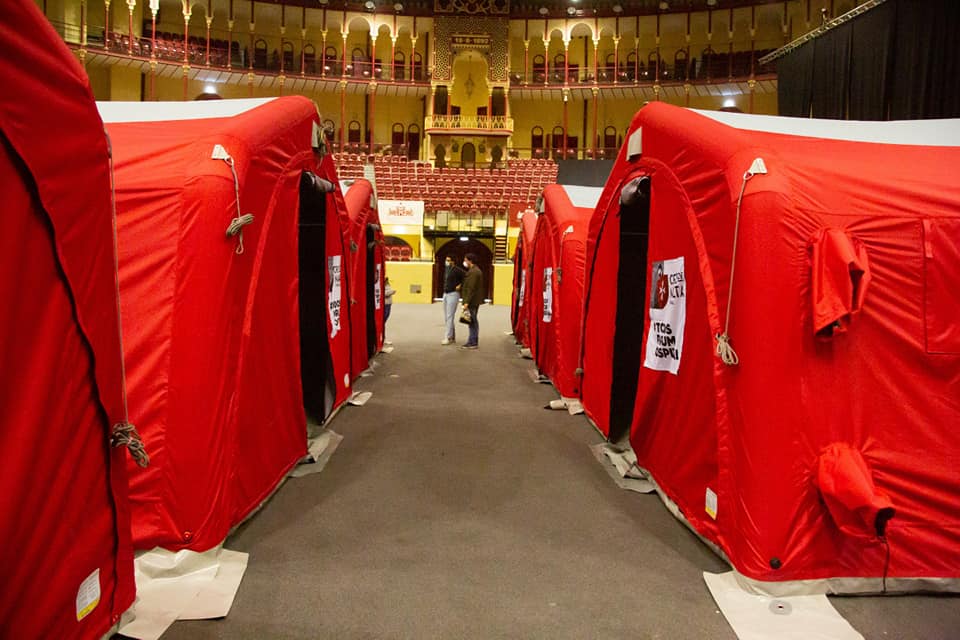 Campo Pequeno se convierte en un hospital de campaña