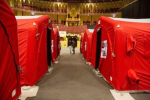 Campo Pequeno se convierte en un hospital de campaña