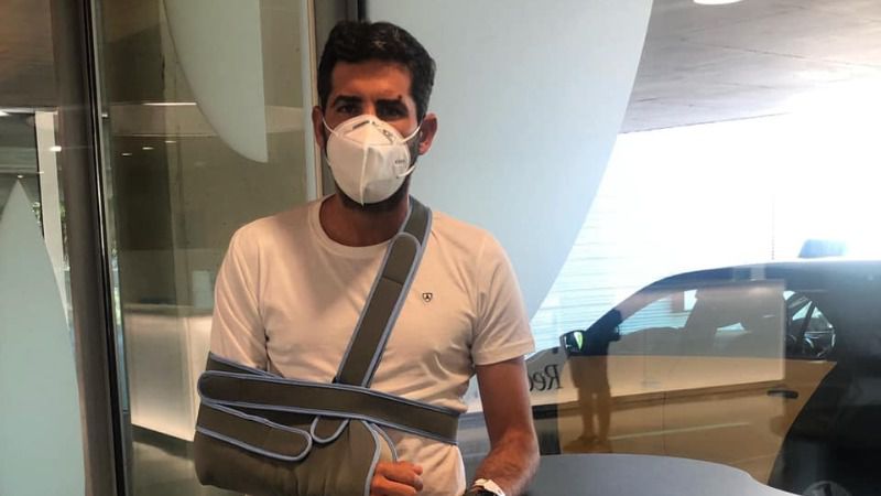 Serafín Marín, operado de una luxación con fractura de hombro