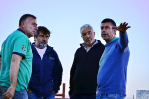 Los ganaderos Roberto Arriazu, Miguel Reta, Eulogio Mateo y Víctor Arriazu