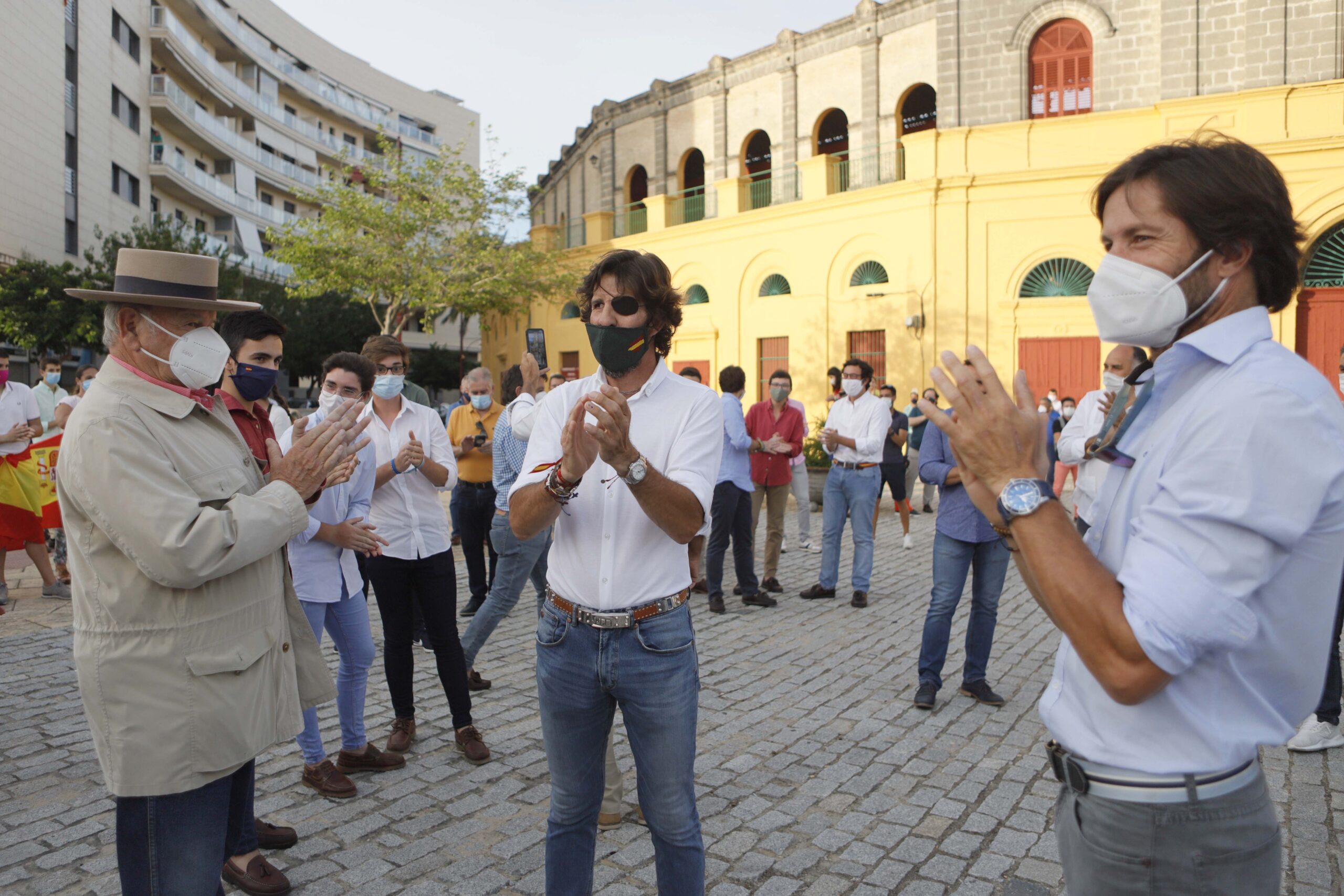 En la imagen, Álvaro Domecq, Juan José Padilla y Canales Rivera. Foto: Eva Morales