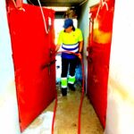 Desinfección de la plaza de toros de Morón de la Frontera