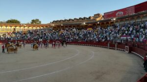 Aspecto de los tendidos de la plaza de toros de Toledo en la novillada celebrada el pasado 14 de agosto.