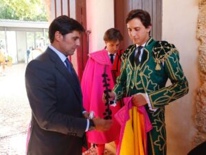 Francisco Rivera, junto a Roca Rey en la corrida goyesca de 2021. Foto: Arjona