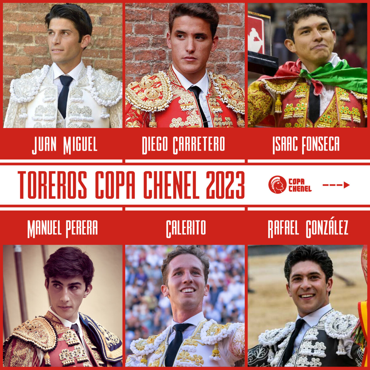 Estos son los dieciocho toreros que se disputarán la Copa Chenel 2023