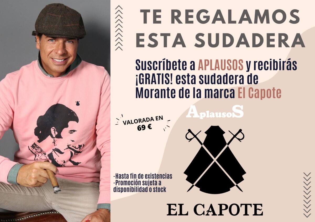 Aplausos te regala esta sudadera de Morante de la marca El Capote