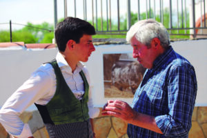 Nek Romero y Santiago López, en un tentadero reciente en la ganadería de Pedro Jovani.