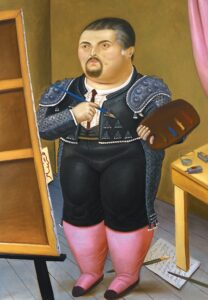 El cuadro "Autoretrato", de Botero, es una de las obras expuestas.