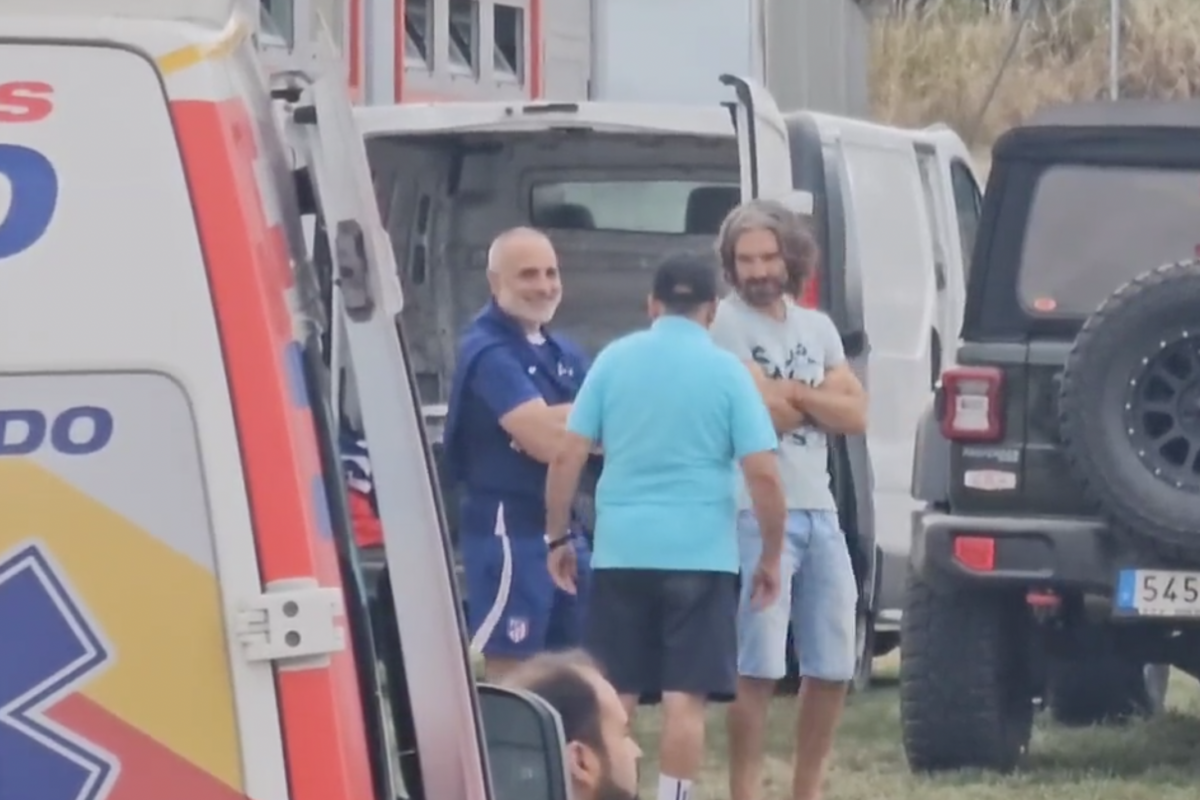 José Tomás, espectador de lujo en los entrenamientos del Atlético de Madrid