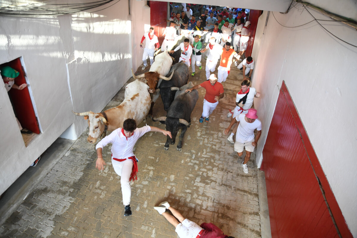 Los de José Escolar marcan un segundo encierro rápido y con contusionados