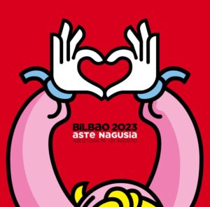 Cartel del programa de fiestas de la Aste Nagusia 2023.