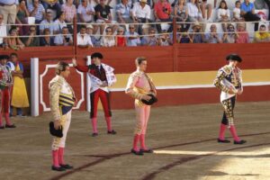 Finito, Curro Díaz y Galván trenzaron el último paseíllo hasta la fecha en Tarifa. Septiembre de 2016.