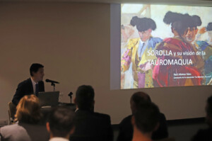 Raúl Alonso, en Castellón, en su ponencia "Sorolla y su visión de la tauromaquia".