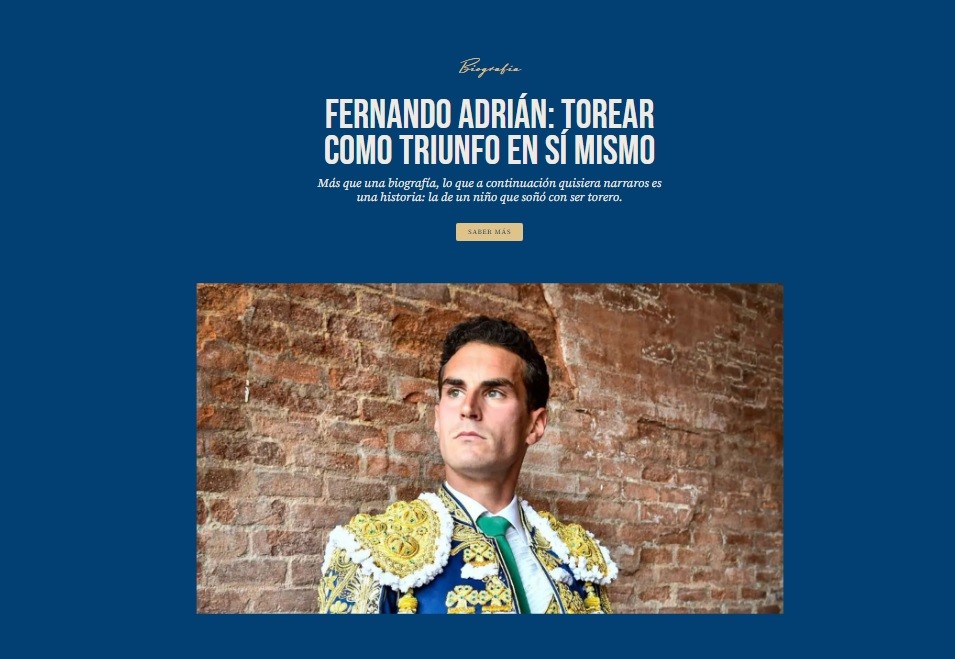 Fernando Adrián estrena página web