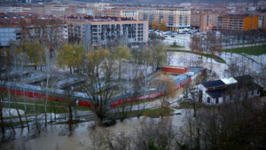 Los Corrales del Gas, inundados I FOTOGRAFÍA: @Pamplonaactual