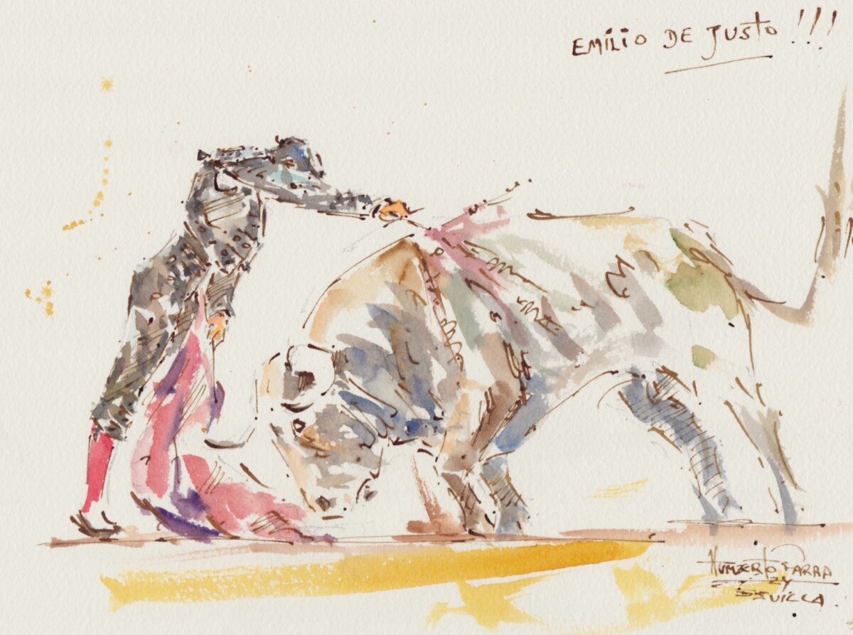 El regreso de El Cid y la contundencia de Emilio de Justo, en los pinceles de Humberto Parra