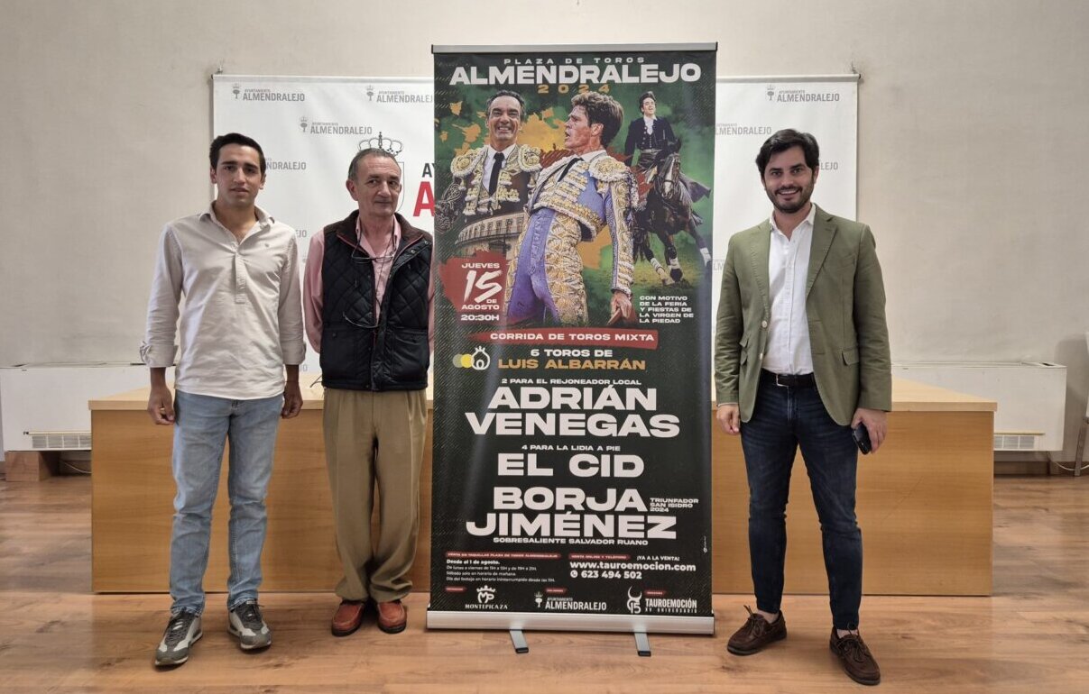 Almendralejo presenta el cartel de la corrida de toros del 15 de agosto