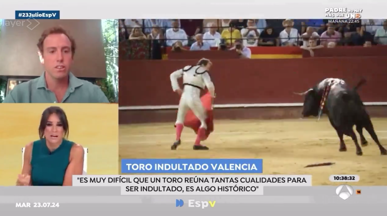 Román y Santiago Domecq, en Espejo Público gracias a su triunfo en Valencia